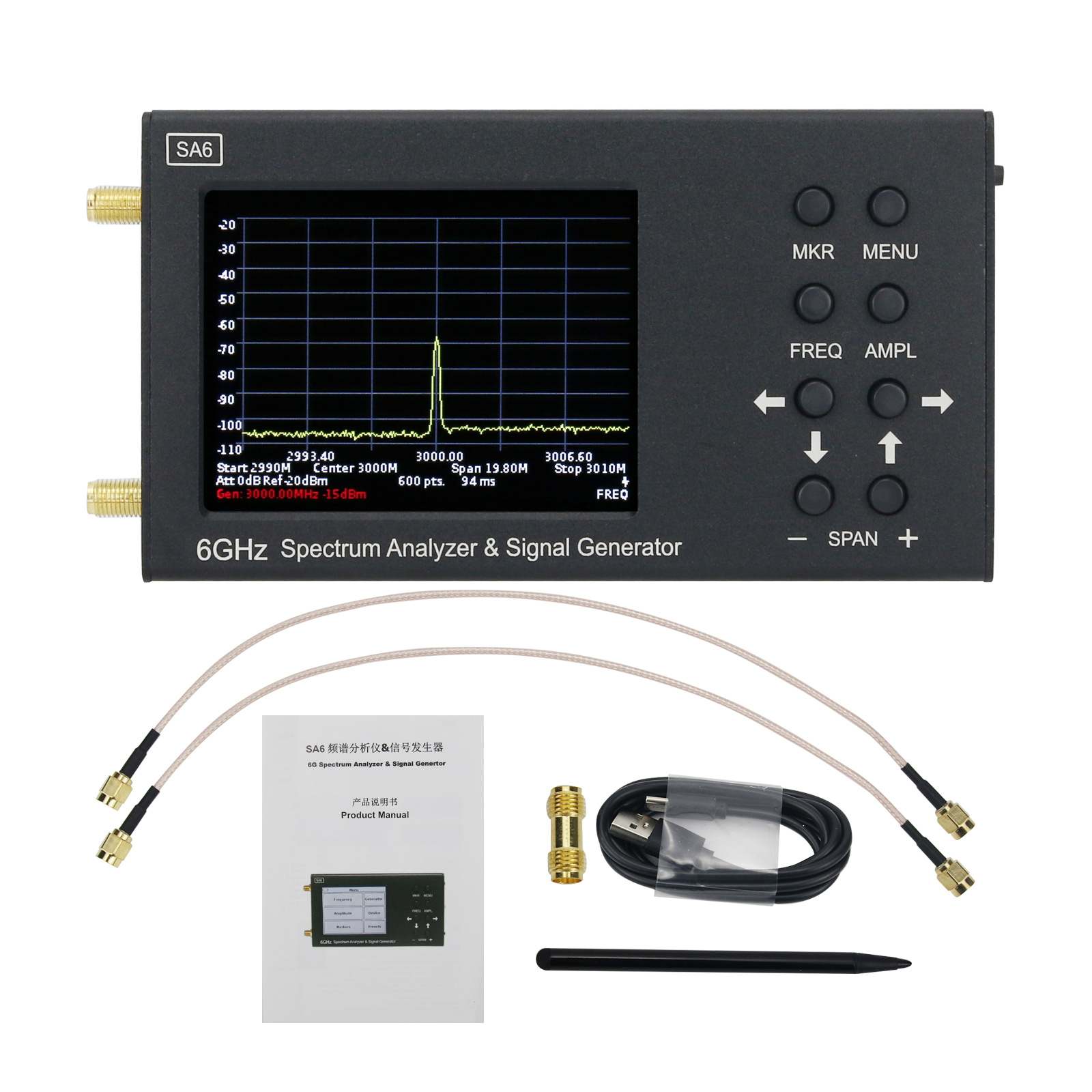 SA6 6GHz Spectrum Analyzer Sig - Signal Generator Spectrum Analyzer recension och pris